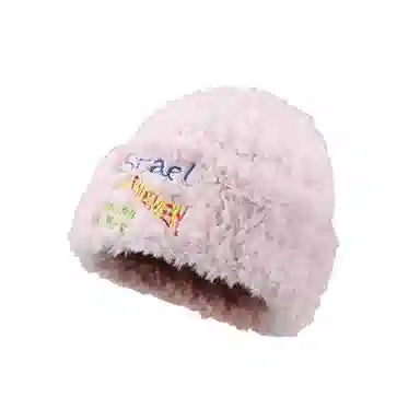 北极绒 毛茸茸针织秋冬季日系大头围加厚保暖韩版显脸小潮 聚酯纤维 绒线帽 男女同款情侣款