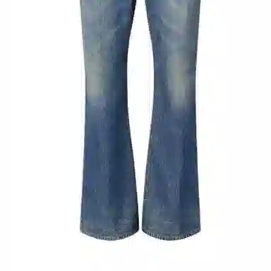 Louis Vuitton FW24 Mid-Rise Flare Jeans Blue