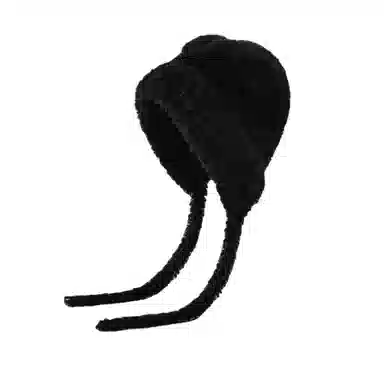 北极绒 可爱小熊耳朵秋冬季显脸小包头保暖套头毛绒大头围 聚酯纤维 绒线帽 男女同款情侣款