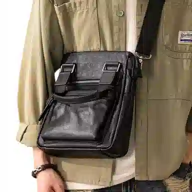 Houbu Business Casual Leather Tote Black