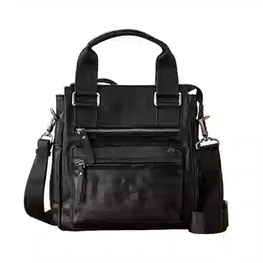 Houbu Business Casual Leather Tote Black
