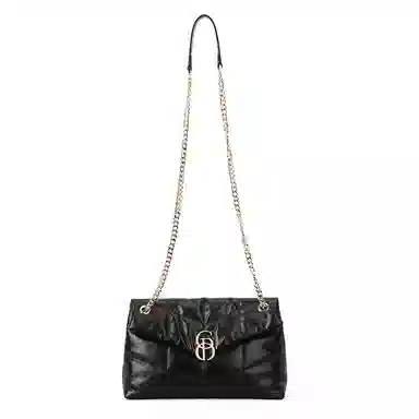 Pierre Cardin Quilted Chain Shoulder Bag Black/White