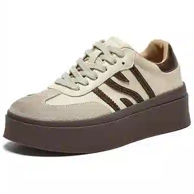 百思图 复古运动厚底 低帮 生活休闲鞋 女款