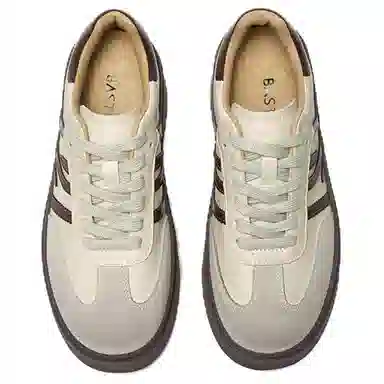 百思图 复古运动厚底 低帮 生活休闲鞋 女款