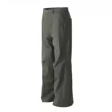 梁拌泡菜 纯棉宽松廓形休闲裤 男女同款 灰绿色