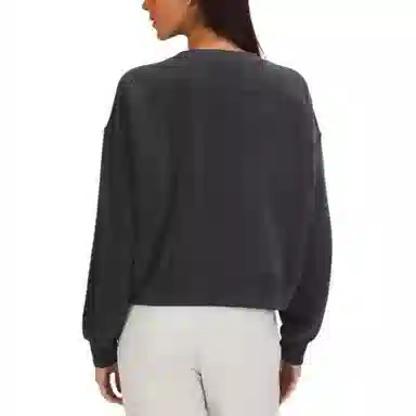 lululemon Softstreme Perfectly Oversized Cropped Crew Espresso