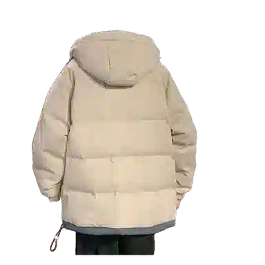 北极绒 白鸭绒连帽羽绒潮牌百搭保暖加厚大码面包服棉服 男款