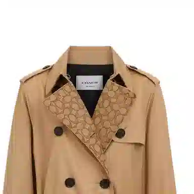 COACH Signature Lapel Short Trench