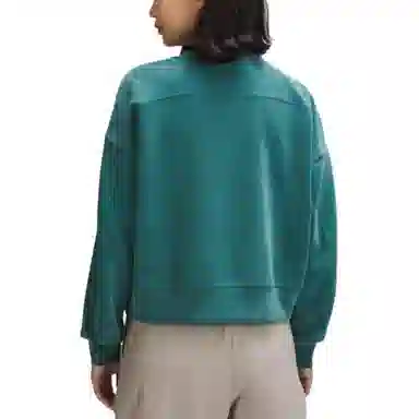 lululemon Softstreme Perfectly Oversized Cropped Crew Espresso