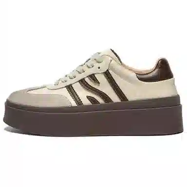 百思图 复古运动厚底 低帮 生活休闲鞋 女款