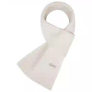 啄木鸟 日韩甜美蝴蝶结纯羊毛小  秋冬季防寒保暖交叉围脖时尚百搭针织脖套精装 绒线围巾 女款