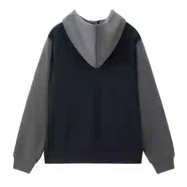 佐丹奴 加绒拼色连帽舒适针织卫衣 男款