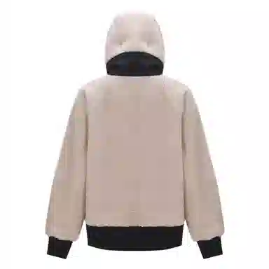 熊猫 户外双层锁温时髦复古宽松连帽绒感外套 男女同款