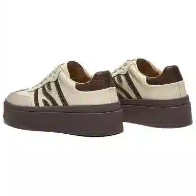 百思图 复古运动厚底 低帮 生活休闲鞋 女款