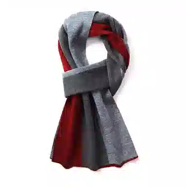 啄木鸟 羊毛球冬季高档格子保暖时尚款礼盒包装大气 绒线围巾 男款