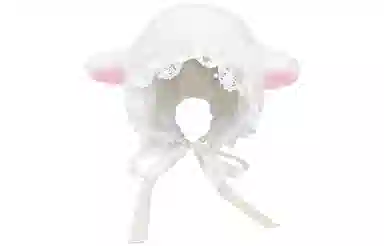 优幽兰 日系软萌可爱秋冬季时尚百搭加厚保暖蕾丝毛绒帽小众设计感甜美少女心防风防寒护耳帽显脸小 聚酯纤维 绒线帽 女款