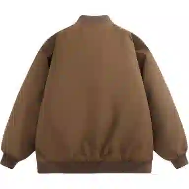 玉儿恋 棒球领宽松休闲飞行夹克加厚保暖棉服 男女同款