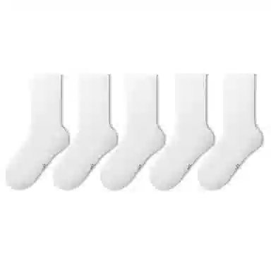 金莱克 抑菌纯色运动透气吸湿排汗跑步健身简约休闲中筒袜 男女同款 组合装