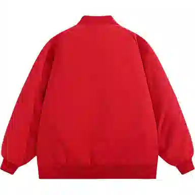 玉儿恋 棒球领宽松休闲飞行夹克加厚保暖棉服 男女同款