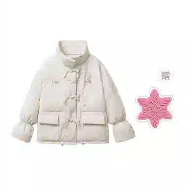棉购 面包服立领纯色拉链棉服 女款