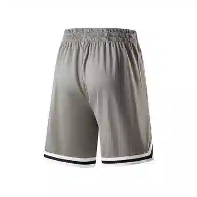 匹克 针织四分裤男比赛训练运动裤健身跑步篮球裤 男款 浅灰