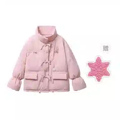 棉购 面包服立领纯色拉链棉服 女款
