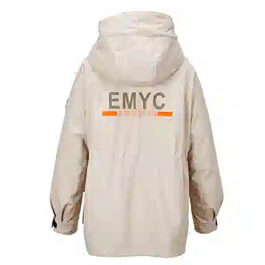 XIANGYING miu Series High-Quality Workwear Hooded Down Jacket Beige