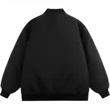 玉儿恋 棒球领宽松休闲飞行夹克加厚保暖棉服 男女同款