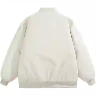 玉儿恋 棒球领宽松休闲飞行夹克加厚保暖棉服 男女同款