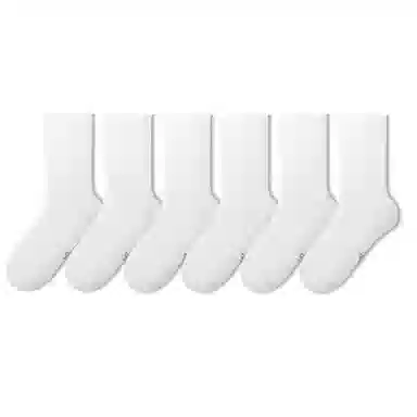 金莱克 抑菌纯色运动透气吸湿排汗跑步健身简约休闲中筒袜 男女同款 组合装