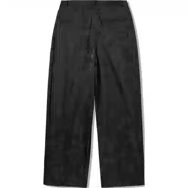 中国李宁 潮流运动系列 舒适简约宽松直筒休闲裤 男女同款 黑色