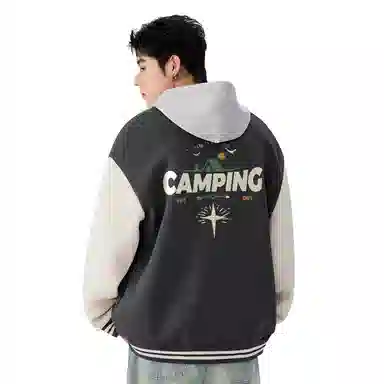 MINISO Fleece Varsity Jacket