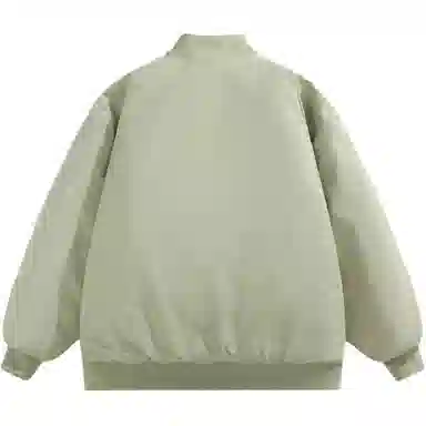 玉儿恋 棒球领宽松休闲飞行夹克加厚保暖棉服 男女同款