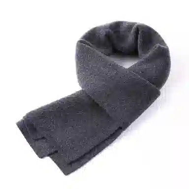 高档 玖纪 秋冬新款保暖 羊绒 羊毛 绒线围巾 男款 黑色/酒红色/米色/浅灰色/深灰色