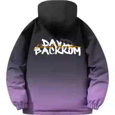 大卫贝肯 美式复古品牌宽松休闲日常百搭连帽羽绒服 男女同款