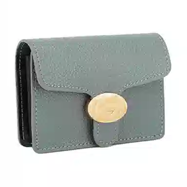 戈蓝尼 方形翻盖式按扣开合 牛皮革 零钱包卡包 常规 男女同款情侣款 黑色/ 杏色/ 白色/ 棕色/ 灰色/ 深棕色/ 深灰