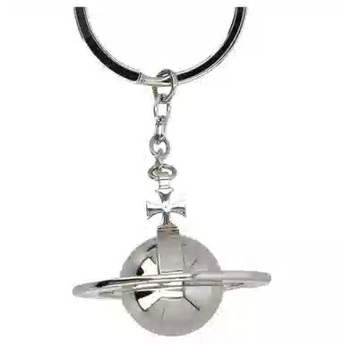 Vivienne Westwood Saffiano 3D Orb Keyring