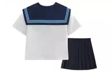 桴生 学院风海军领水手服上衣搭配低腰半裙制服 女款