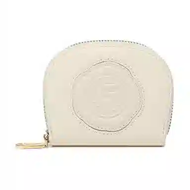 戈蓝尼 真皮圆形压花拉链开合 牛皮 零钱包卡包 男女同款情侣款 多色