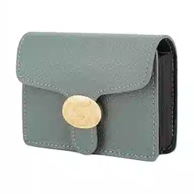 戈蓝尼 方形翻盖式按扣开合 牛皮革 零钱包卡包 常规 男女同款情侣款 黑色/ 杏色/ 白色/ 棕色/ 灰色/ 深棕色/ 深灰