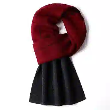 啄木鸟 含羊毛格子款加厚保暖高档 绒线围巾 男款