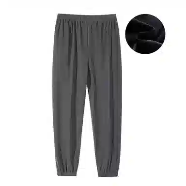 星际者 基础款宽松简约抽绳灯芯绒束脚时尚潮流针织运动裤 男女同款