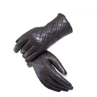 山一丸 纯色冬季保暖商务骑行 头层羊皮 手套 女款