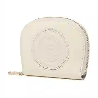 戈蓝尼 真皮圆形压花拉链开合 牛皮 零钱包卡包 男女同款情侣款 多色