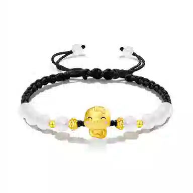 饰伴 幸运蛇十全十美手绳 旺桃花新中式国风 潮流转运生肖顺利编织 琉璃 手链 男女同款情侣款