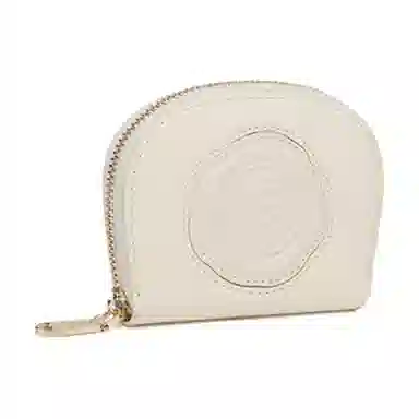 戈蓝尼 真皮圆形压花拉链开合 牛皮 零钱包卡包 男女同款情侣款 多色