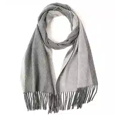 山一丸 羊绒拼色围巾保暖纯色流苏加长时尚潮流秋冬季 围脖 男女同款情侣款