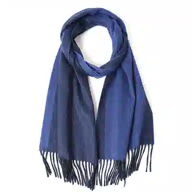 山一丸 羊绒拼色围巾保暖纯色流苏加长时尚潮流秋冬季 围脖 男女同款情侣款