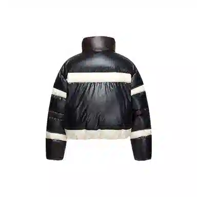 波司登 宽松舒适简约立领短款条纹面包服羽绒服 女款