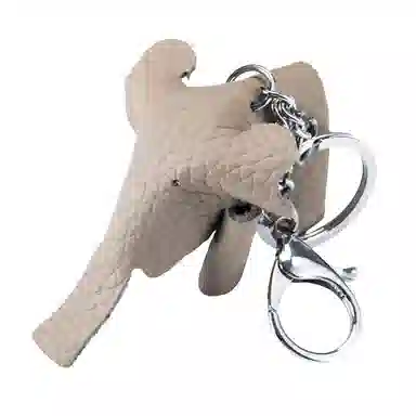 彤彤兔 真皮可爱小象 头层牛皮 钥匙扣 男女同款情侣款